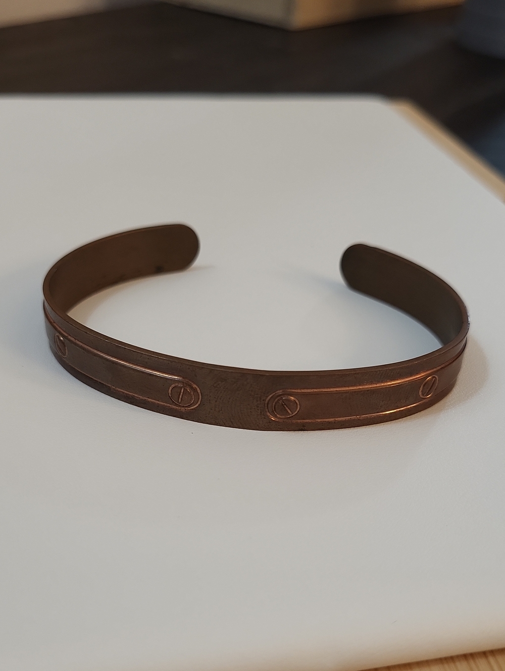 Vintage Avon Riveted Copper Cuff Bracelet